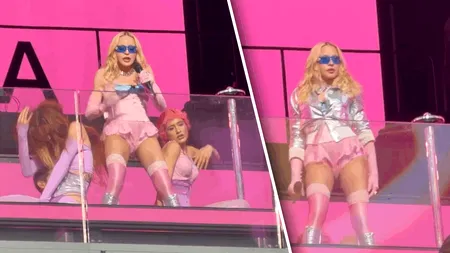 Ca la 67 de ani. Madonna a explodat în roz în Times Square New York