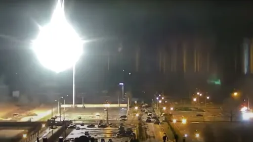 VIDEO | Momentul în care s-a declanșat incendiul de la centrala nucleară Zaporojie