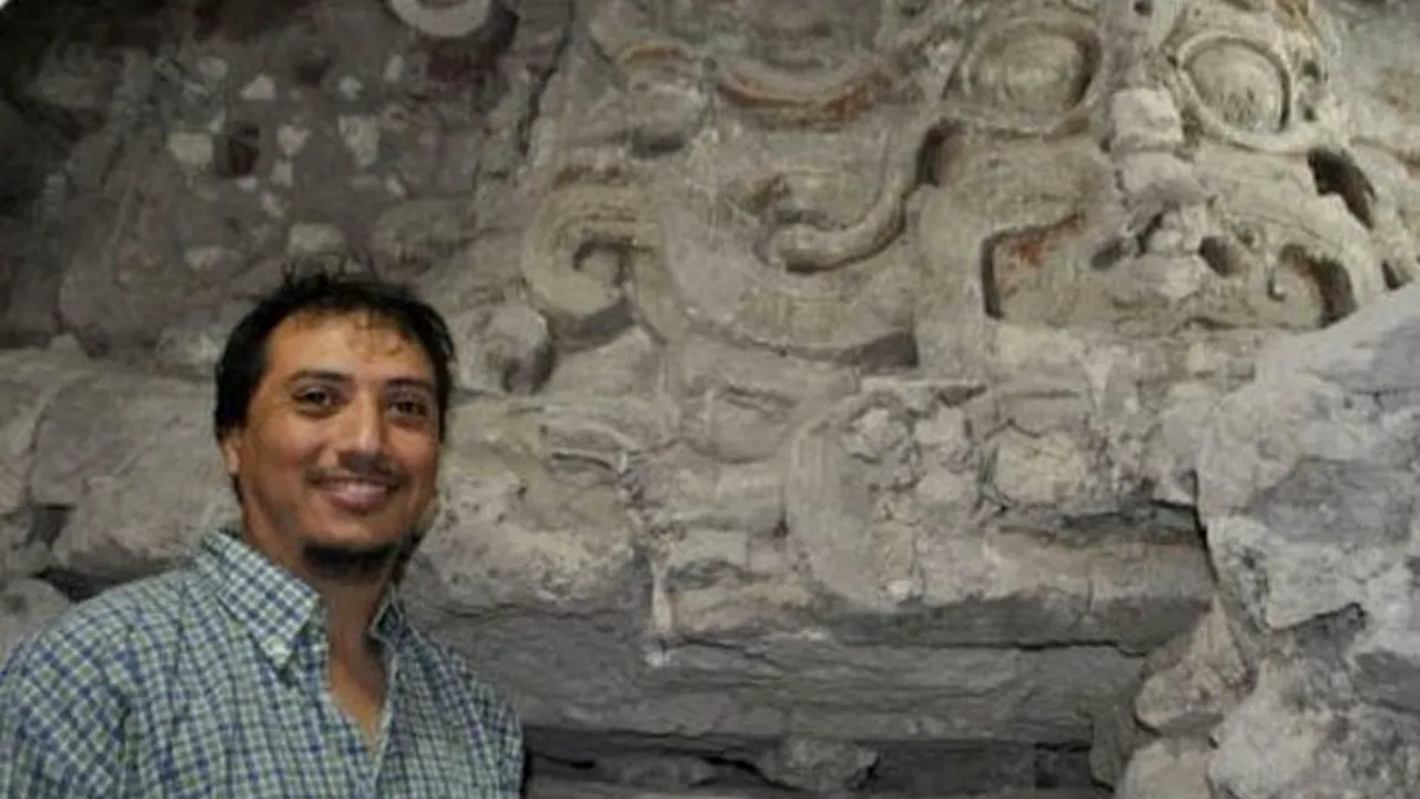 Vestigiile unui templu maya dedicat 