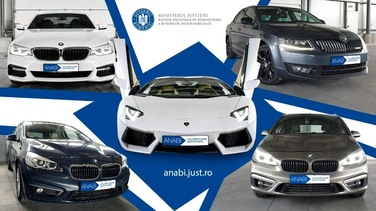ANABI a preluat mașini de lux în valoare de aproape 4 milioane de lei de la o rețea de români care fura bijuterii de la bătrânii din SUA