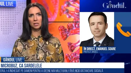 GÂNDUL LIVE. Emanuel Soare, prefectul județului Argeș, despre creșterea numărului de infectări cu Covid-19: „Oamenii nu sunt conștienți de riscuri. Suntem mereu pe teren”