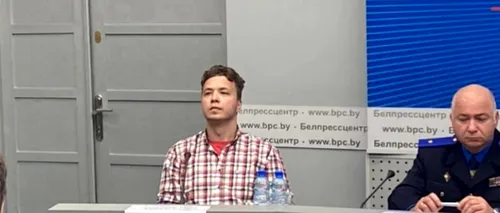 Jurnalistul bielorus Roman Protasevici, într-o conferință de presă: „Mă simt perfect! Nu sunt ostatic”