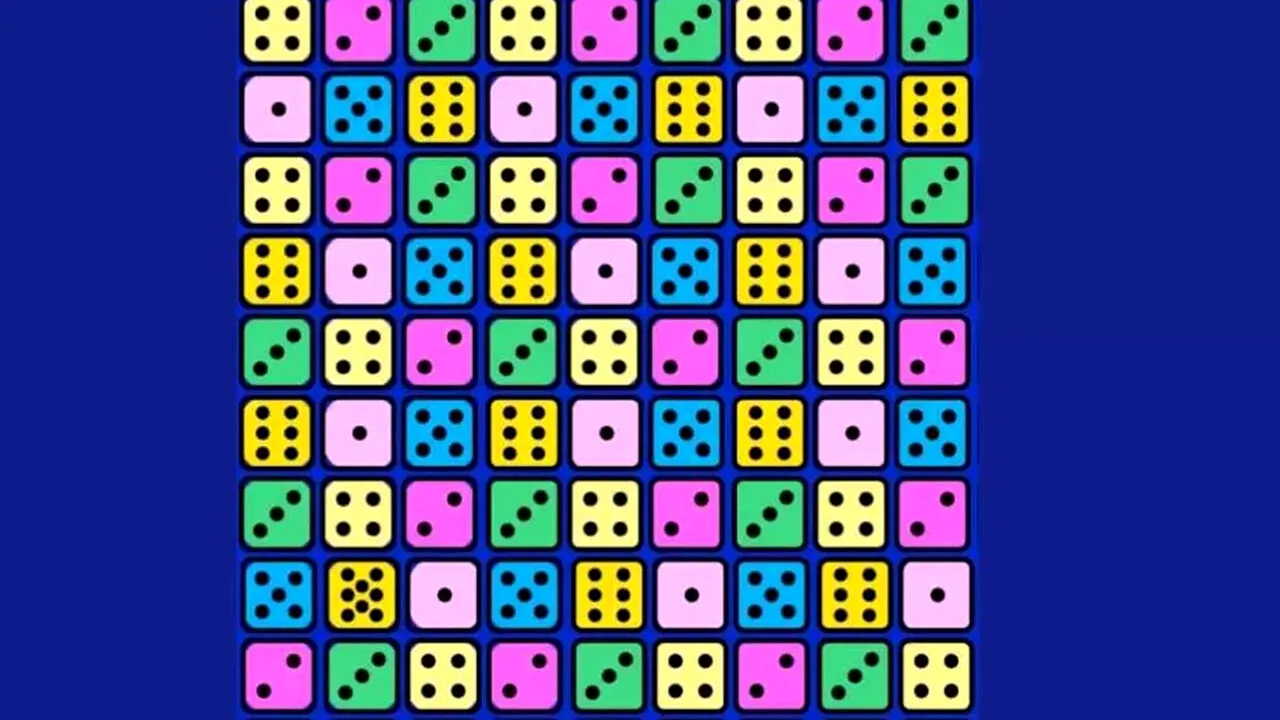 Test de inteligență | Dintre aceste 81 de zaruri, unul este GREȘIT. Care?