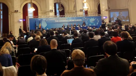 Cum s-a văzut de la Congresul PPE megamitingul USL de pe Arena Națională