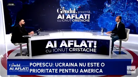 Ștefan Popescu: „Pentru SUA, Ucraina nu mai este o prioritate. Se conturează o dezangajare”