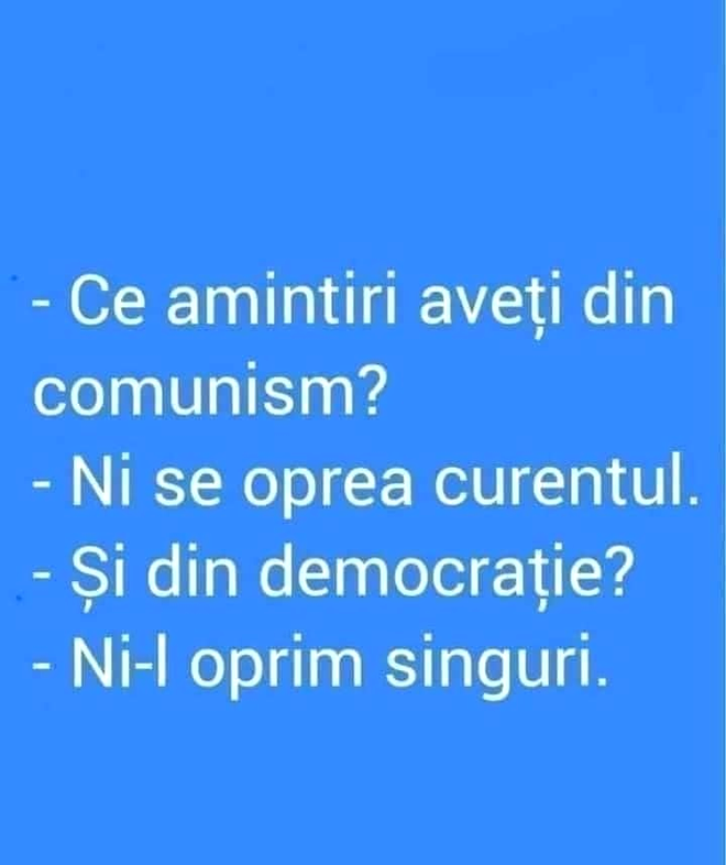 Bancul de luni | „Ce amintiri aveți din comunism?”