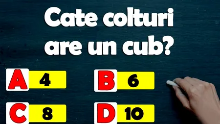 TEST de perspicacitate | Câte colțuri are un cub, de fapt?