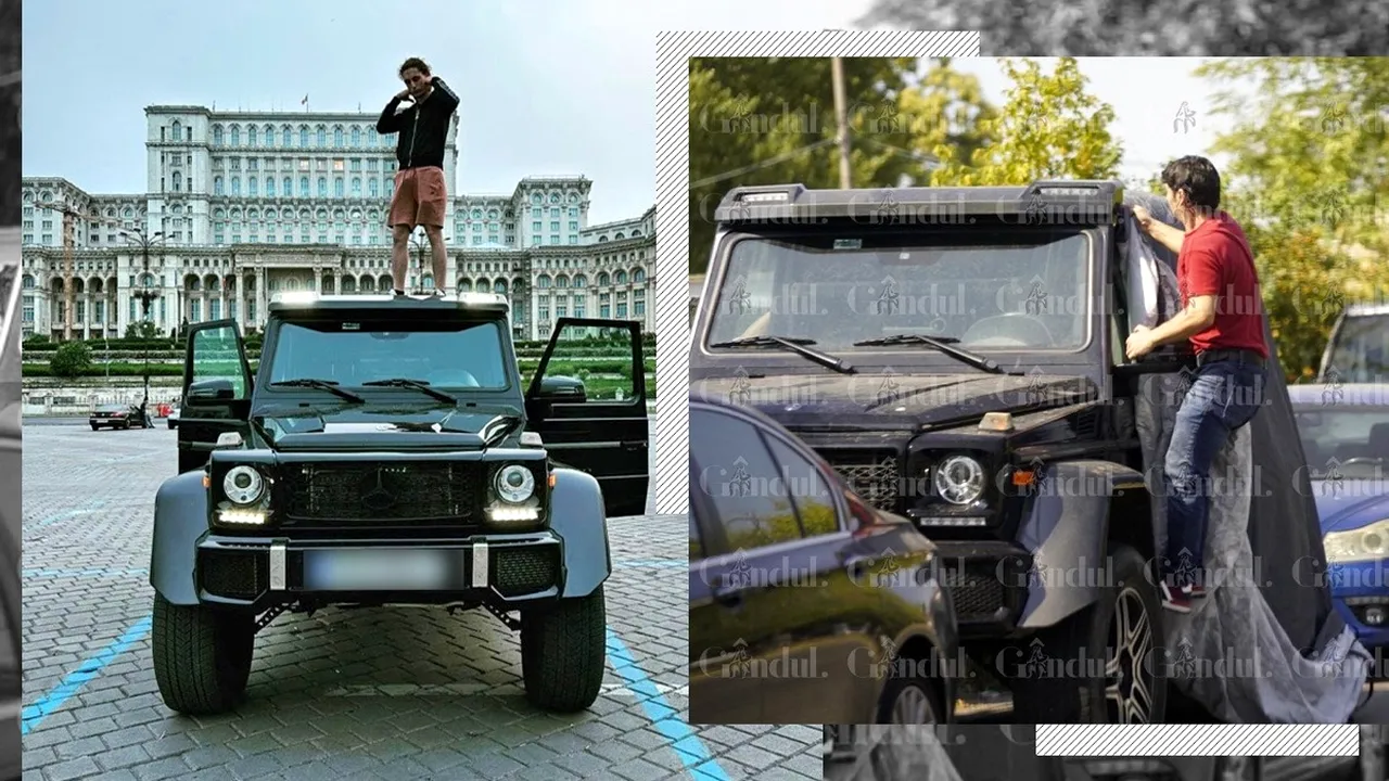 EXCLUSIV | Mașina-vedetă a lui Vlad Pascu, ascunsă sub o prelată, după accidentul în care a ucis doi tineri - GALERIE FOTO