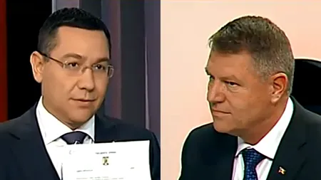 Mediafax Monitorizare: 31 - 29 scorul Ponta-Iohannis la minute, în a doua dezbatere electorală