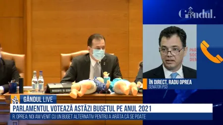 GÂNDUL LIVE. Radu Oprea, senator PSD: „E un buget al austerității. Sărăcirea populației, realitatea guvernării PNL!”