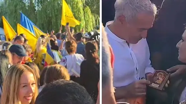 Călin Georgescu, întâmpinat de susținători la târgul din Lunca Câlnicului. Oamenii scandează: „Turul doi înapoi!”, „Căline, Căline, poporul e cu tine”