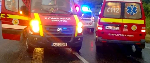 Un mort și zece răniți după ce un microbuz s-a ciocnit cu o autoutilitară, în Hunedoara