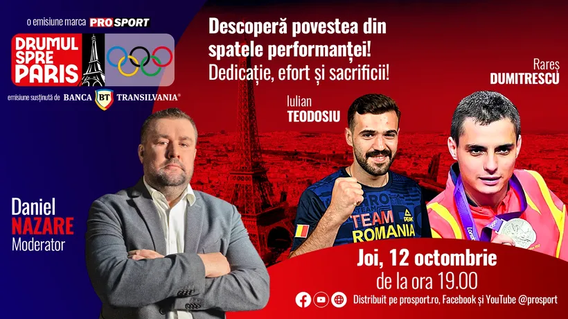 Scrimerul Iulian Teodosiu și antrenorul Rareș Dumitrescu sunt invitații emisiunii ,,Drumul spre Paris’’ de joi, 12 octombrie, de la ora 19:00