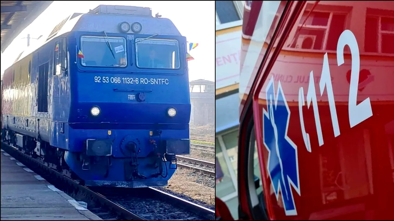 ACCIDENT de TREN în Vaslui. Doi copii, în vârstă de cinci și șase ani, au fost transportați de urgență la spital