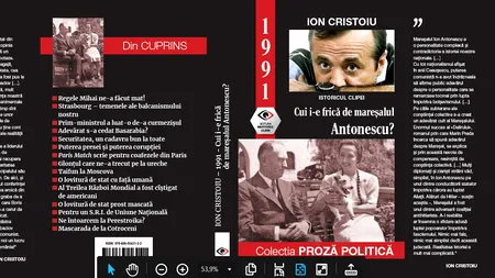 Apariție editorială în colecția ”Proză Politică” | Ion Cristoiu - ”Cui i-e frică de mareșalul Antonescu?”