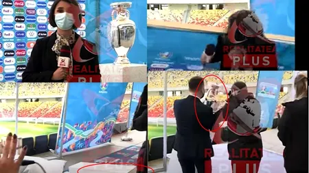 Trofeul EURO 2020 a fost doborât de vânt pe Arena Națională. UEFA a cerut să fie dus de urgență la Budapesta