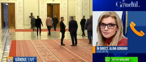 GÂNDUL LIVE. Alina Gorghiu, senatoare PNL: „Este o disperare mare în PSD. Nu au mai depășit 25% în sondaje, asta îi face mai nervoși”