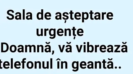 BANC | Doamnă, vă vibrează telefonul!