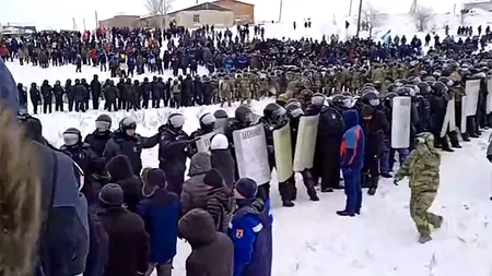 VIDEO | „Revoltă” într-un orășel din Rusia / Manifestația a început după ce un activist a fost arestat în Bașchiria