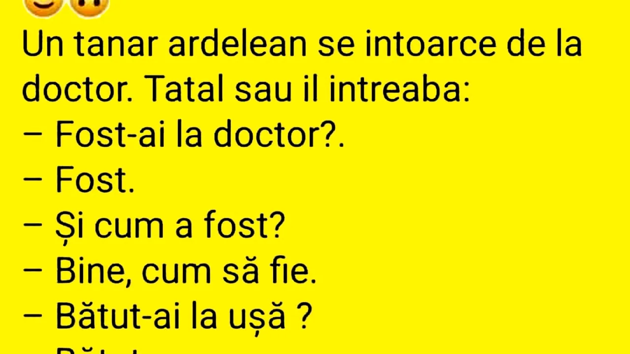 BANCUL ZILEI | Un tânăr ardelean se întoarce de la doctor