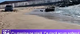 Un șofer din Argeș riscă o amendă usturătoare după ce a intrat cu mașina pe plajă