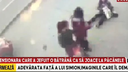 Imagini șocante pe o stradă din Craiova. O pensionară a fost jefuită de altă pensionară și de nepoata ei, și a jucat banii la păcănele
