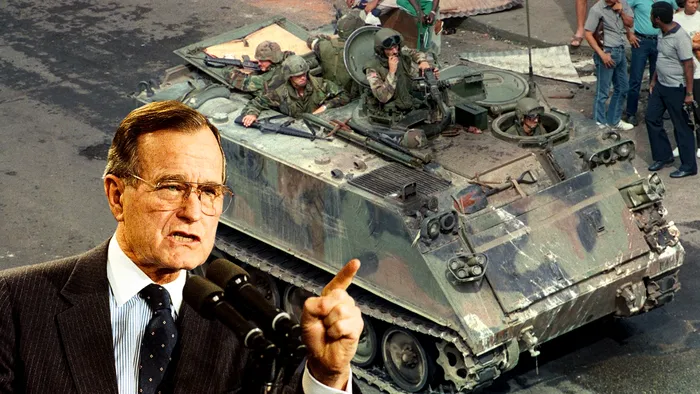20 decembrie 1989 - George Bush inițiază Operațiunea Just Cause și invadează Panama pentru a-l înlătura pe liderul militar Manuel Noriega 