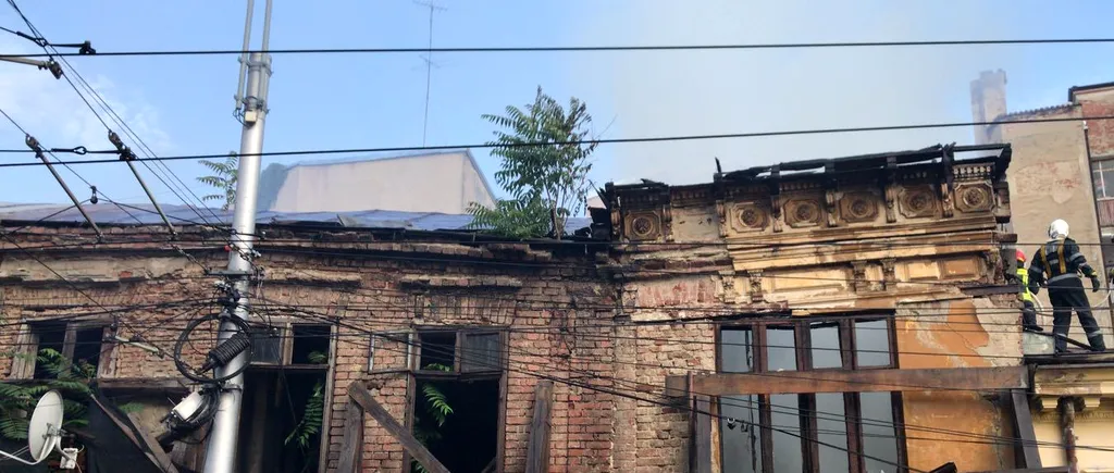 Trafic deviat pe Calea Moșilor din Capitală din cauza unui incendiu la o casă