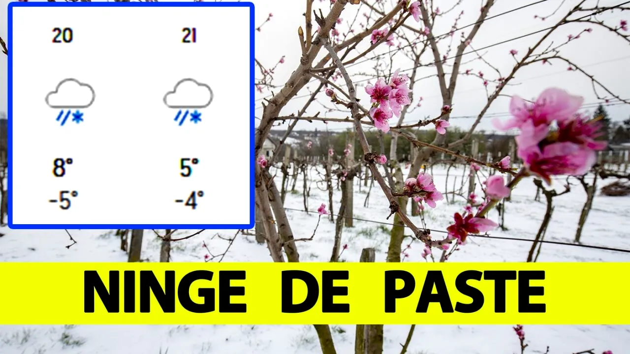 Orașele din România în care va ninge de Paște, potrivit meteorologilor Accuweather