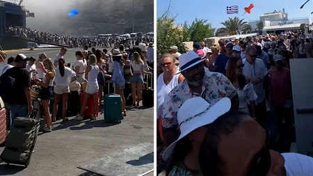 Debarcarea din Normandia în Santorini. Insula se SCUFUNDĂ sub turiști