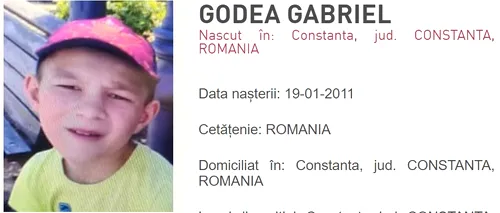 Mesaj Ro-Alert în cazul unui copil dispărut la Constanța