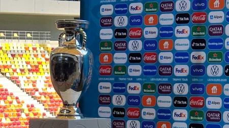Trofeul EURO 2020 e la București! Președintele FRF, Răzvan Burleanu: ”Am acumulat experiență și asta ne permite să concurăm pentru organizarea oricărui eveniment important” / Ministrului Sportului, Eduard Novak: „Astăzi scriem istorie!” (FOTO)