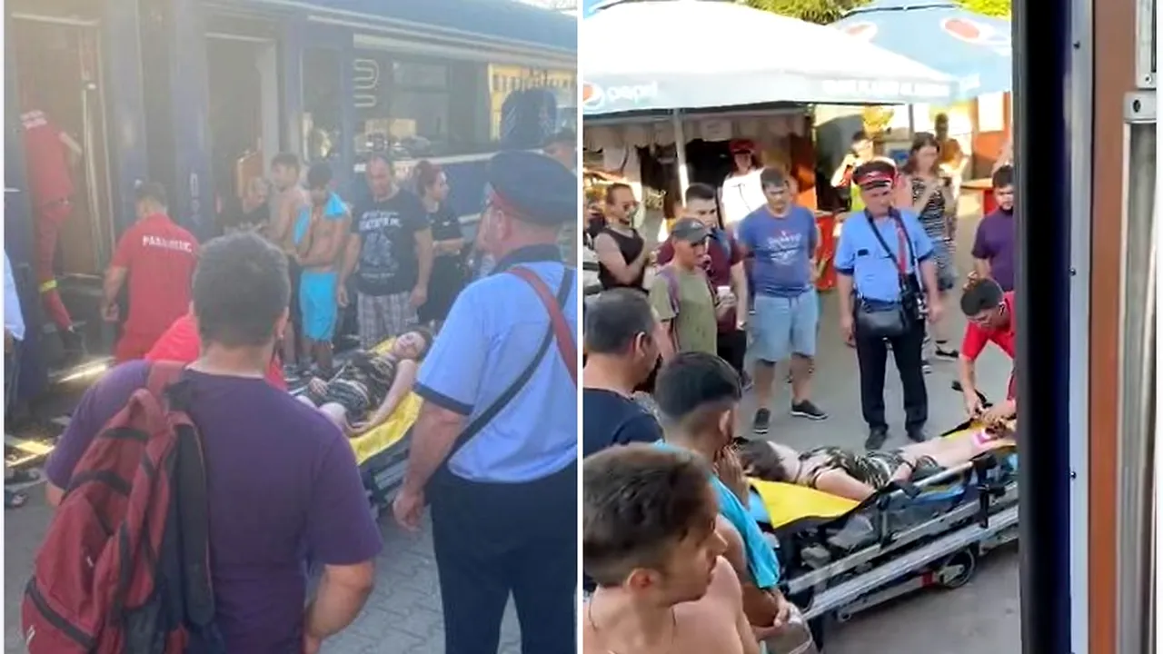 Revoltă la gara din Constanţa după ce o copilă a leşinat din cauza căldurii din vagoane: „Ambulanţa a luat-o cu convulsii pe targă”