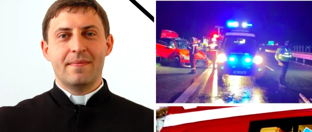 Părintele Remus Dobra a murit într-un accident cumplit petrecut marți seara pe autostrada A1