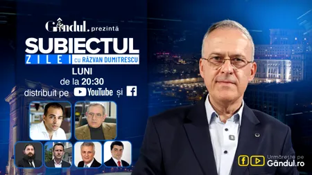 „Subiectul Zilei cu Răzvan Dumitrescu” începe luni, 27 iulie, de la ora 20:30, live pe Gândul. În exclusivitate, experți, analiști și politicieni din toate partidele, despre dronele care pătrund în spațiul aerian al României