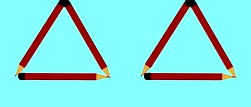 TEST IQ | Mută un creion pentru a obține 4 triunghiuri