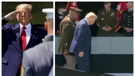 VIDEO. Probleme de sănătate pentru Donald Trump? Cum explică liderul SUA momentul bizar în care își pierde echilibrul pe o rampă