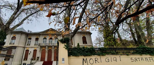 „Mori, Gigi!”, mesaj scris pe gardul palatului lui Gigi Becali: „Ăștia realizează ce au făcut? I-am dat pe mâna Poliției!”