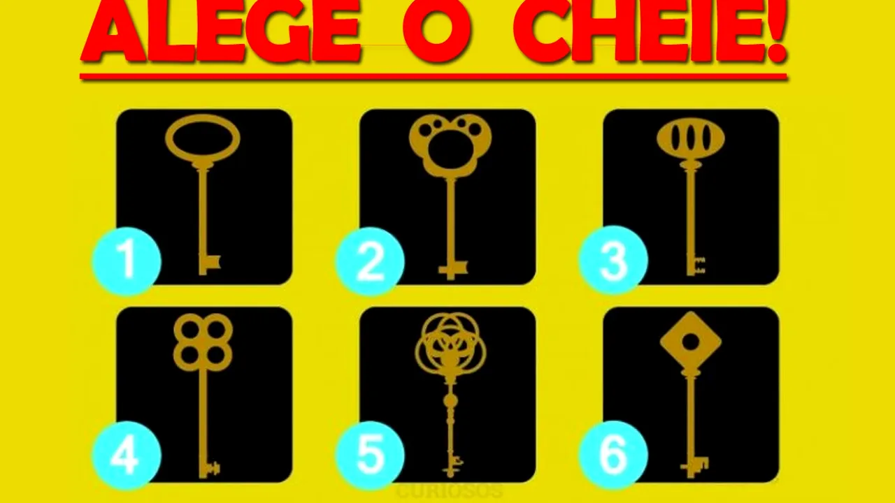 TEST de personalitate | În această poză sunt 6 chei. Alege una dintre ele și află ce fel de om ești, de fapt