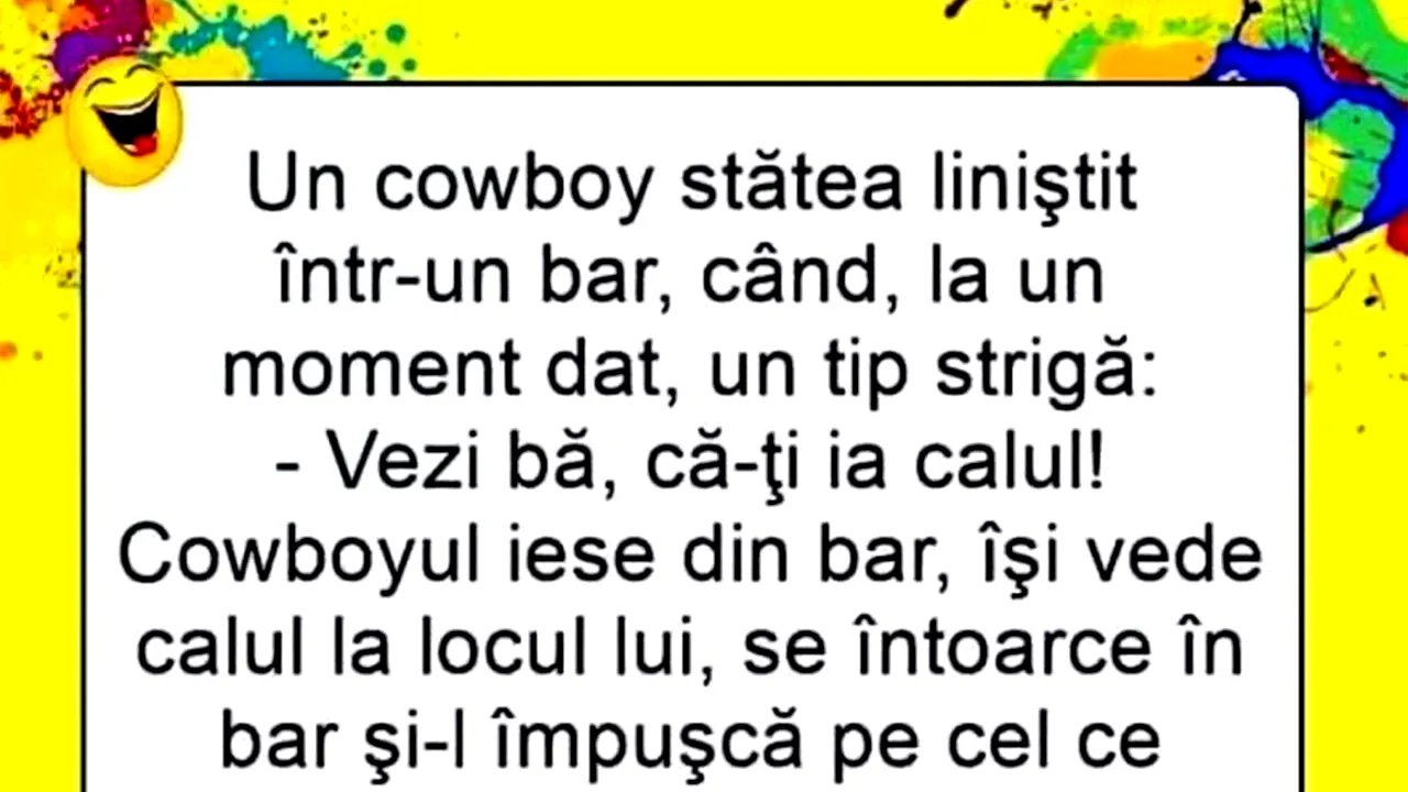 BANCUL ZILEI | Cowboyul, calul și barmanul