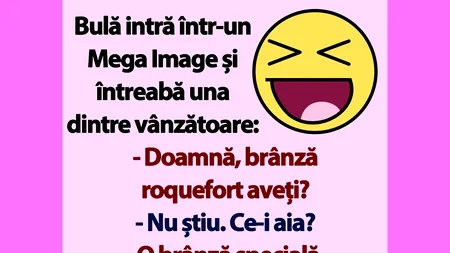 Bulă intră într-un Mega Image și întreabă una dintre vânzătoare