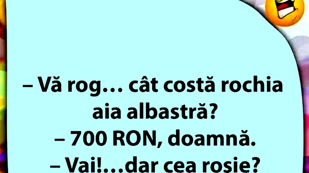 Bancul de miercuri | Cât costă rochia albastră?