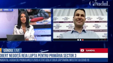 GÂNDUL LIVE. Robert Negoiță, după COVID-19: În timp ce eu luptam pentru viața mea în spital cu perfuzii în venă, dânșii m-au suspendat