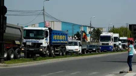 Protest cu dube și camioane la Alba: Amenzile sunt prea mari