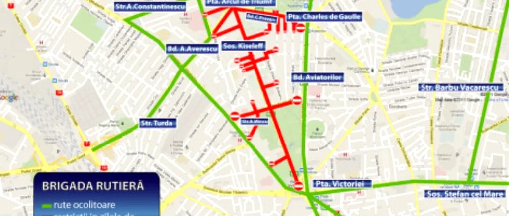 Paradă 1 Decembrie 2012- Harta restricțiilor de circulație pentru Ziua Națională a României. Vezi ce străzi vor fi închise și ce rute ocolitoare ai la îndemână