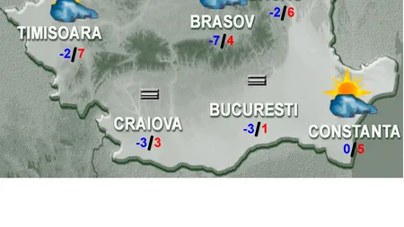 VREMEA. Prognoza meteo pentru 23 și 24 decembrie