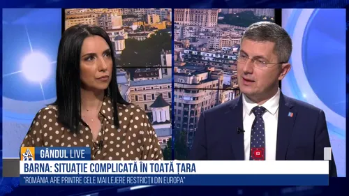 GÂNDUL LIVE. Dan Barna: România are printre cele mai lejere restricții din Europa / Situația este una foarte complicată. Vor fi măsuri foarte dure