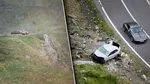 Imagini incredibile pe Transfăgărășan. Un turist a parcat chiar pe buza unei prăpăstii pentru un selfie. Care au fost urmările