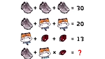 Test IQ chinezesc | Te crezi un geniu?! Rezolvă ecuația din imagine