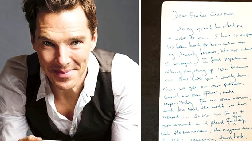 Scrisoarea către Moș Crăciun a actorului Benedict Cumberbatch